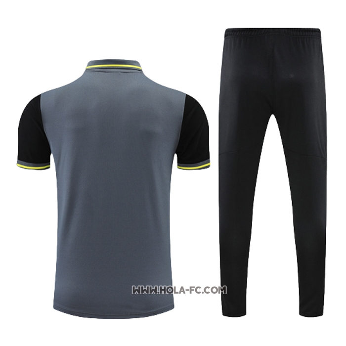 Conjunto Polo del Borussia Dortmund 2022-2023 Gris y Negro